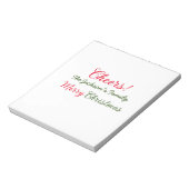 メリークリスマス応援追加ファミリー名文字写真 ノートパッド (回転)