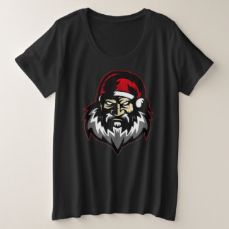 メリークリスマス怒サータ プラスサイズTシャツ