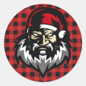 メリークリスマス怒サータ ラウンドシール (正面)