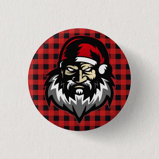 メリークリスマス怒サータ 缶バッジ (正面)