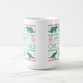 メリークリスマス恐竜の醜いセーターマ子供へグ コーヒーマグカップ (中央)