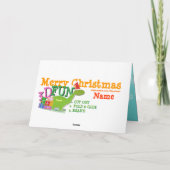 メリークリスマス恐竜3Dカット&フォールドクラフトカード シーズンカード (裏面)