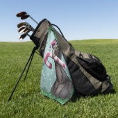 メリークリスマス恐竜 ゴルフタオル (グリーン)