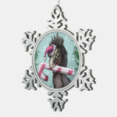 メリークリスマス恐竜 スノーフレークピューターオーナメント (右)