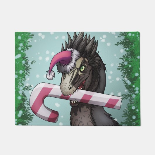 メリークリスマス恐竜 ドアマット (正面)