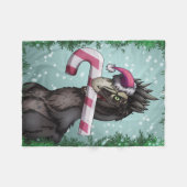 メリークリスマス恐竜 フリースブランケット (正面(横))