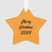 メリークリスマス恵みバイブル聖歌オレンジ星 オーナメント (裏面)