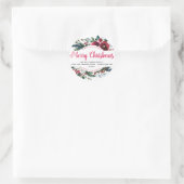 メリークリスマス恵み差出人住所ラベル ラウンドシール (バッグ)