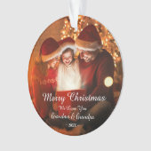 メリークリスマス愛おばあちゃん祖父の写真 オーナメント (正面)