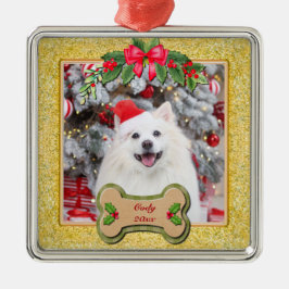 メリークリスマス愛犬ギフト オーダーメイド メタルオーナメント