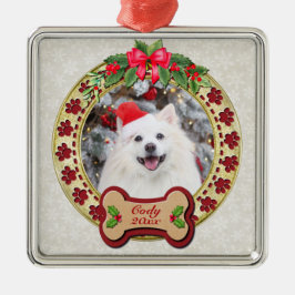メリークリスマス愛犬ギフト オーダーメイド メタルオーナメント