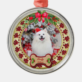 メリークリスマス愛犬ギフト オーダーメイド メタルオーナメント