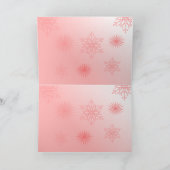 メリークリスマス愛。 ハートおよび雪片 シーズンカード (内部)