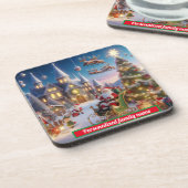 メリークリスマス懸命プラスチックのコースター コースター (左側)