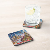 メリークリスマス懸命プラスチックのコースター コースター (右側)