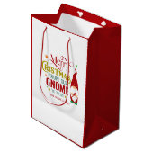 メリークリスマス我々の格言からあなたのレトロ文字 ミディアムペーパーバッグ (正面アングル)