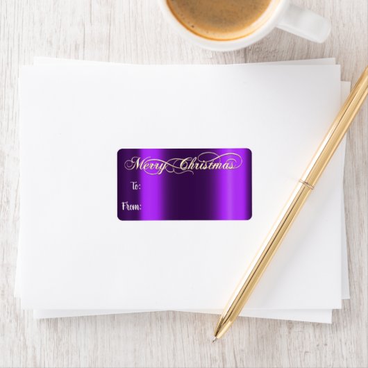 メリークリスマス手から手にレタードスミレ金ゴールド ラベル (インサイチュ)