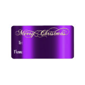 メリークリスマス手から手にレタードスミレ金ゴールド ラベル (正面)