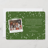 メリークリスマス手書きスクリプトのモダン写真 シーズンカード (裏面)