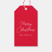 メリークリスマス手書きスクリプトカスタムテンプレート ギフトタグ (裏面)