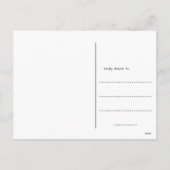 メリークリスマス手書きフェイク金ゴールドスクリプト写真 シーズンポストカード (裏面)