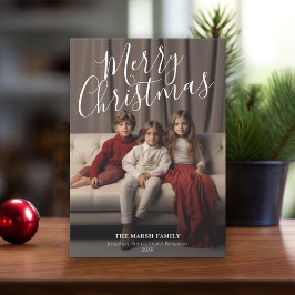 メリークリスマス手書きフルフォトMCM シーズンカード