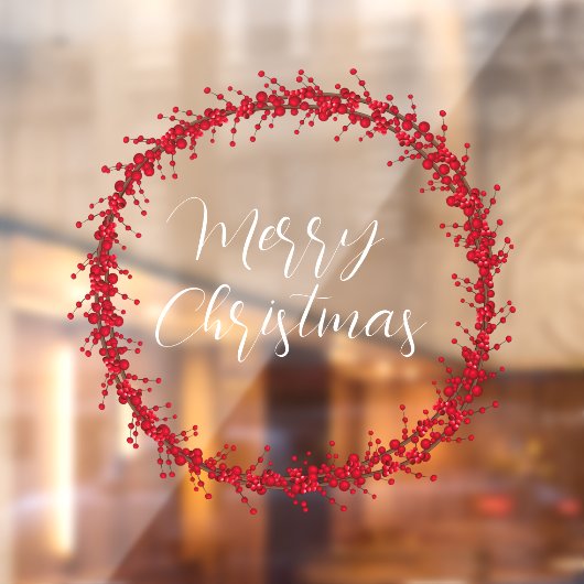 メリークリスマス手書き文字リースウィンドウCl ウィンドウサイン (シート2)