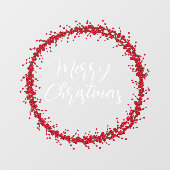 メリークリスマス手書き文字リースウィンドウCl ウィンドウサイン (シート)