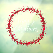 メリークリスマス手書き文字リースウィンドウCl ウィンドウサイン (シート3)