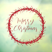 メリークリスマス手書き文字リース ウィンドウサイン (シート3)