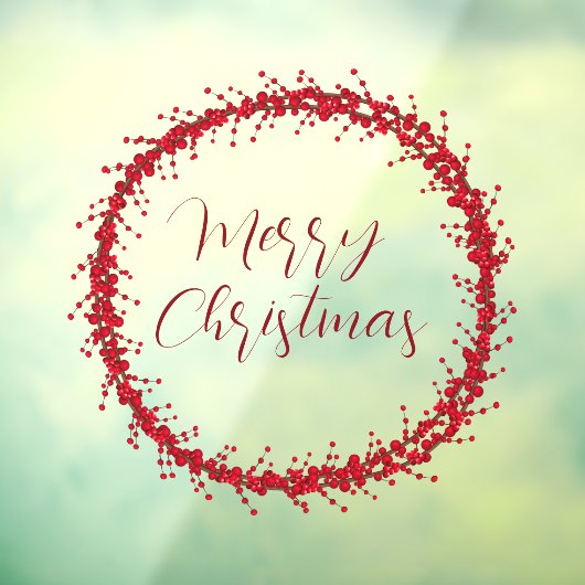 メリークリスマス手書き文字リース ウィンドウサイン (シート3)