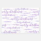 メリークリスマス手書き書道台本 ラッピングペーパーシート (正面3)