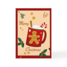 メリークリスマス折りたたみグリーティングカード