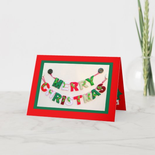 メリークリスマス折り畳みクリスマスカード シーズンカード (正面)
