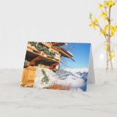 メリークリスマス折り畳みグリーティングカード カード (黄色い花)