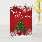 メリークリスマス折り畳みグリーティングカード カード (黄色い花)