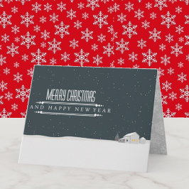 メリークリスマス折り畳みグリーティングカード カード