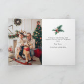 メリークリスマス折り畳みホリデーカード シーズンカード (内部)