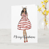 メリークリスマス折り畳みホリデーグリーティングカード カード (黄色い花)