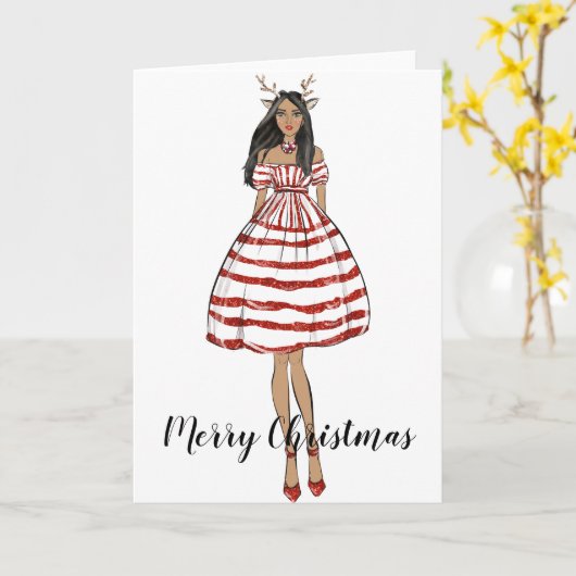 メリークリスマス折り畳みホリデーグリーティングカード カード (黄色い花)