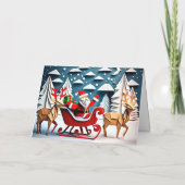 メリークリスマス折り紙サンタGC カード (裏面)