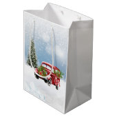 メリークリスマス抱き枕とヴィンテージレッドトラック ミディアムペーパーバッグ (裏面アングル)