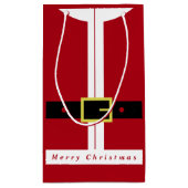 メリークリスマス抱き枕サンタクロースおもしろいデザイン スモールペーパーバッグ (裏面)