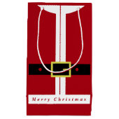 メリークリスマス抱き枕サンタクロースおもしろいデザイン スモールペーパーバッグ (正面)