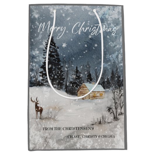 メリークリスマス抱き枕 ミディアムペーパーバッグ (正面)