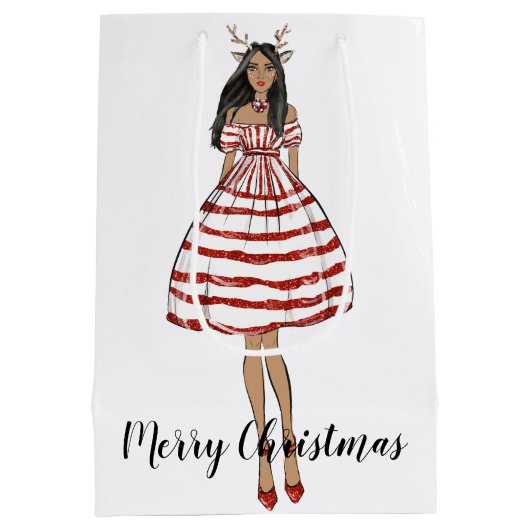 メリークリスマス抱き枕 ミディアムペーパーバッグ (裏面)