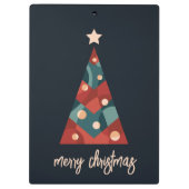 メリークリスマス抽象芸術アートクリスマスツリー クリップボード (裏面)