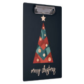 メリークリスマス抽象芸術アートクリスマスツリー クリップボード (右)