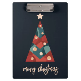 メリークリスマス抽象芸術アートクリスマスツリー クリップボード
