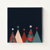 メリークリスマス抽象芸術アートクリスマスツリー ノートブック (裏面)